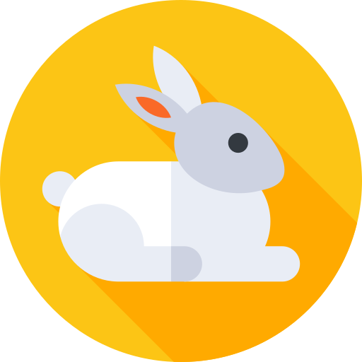 Кролик Flat Circular Flat иконка