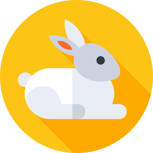 うさぎ Flat Circular Flat icon