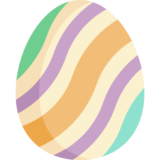 Пасхальное яйцо Kawaii Flat иконка