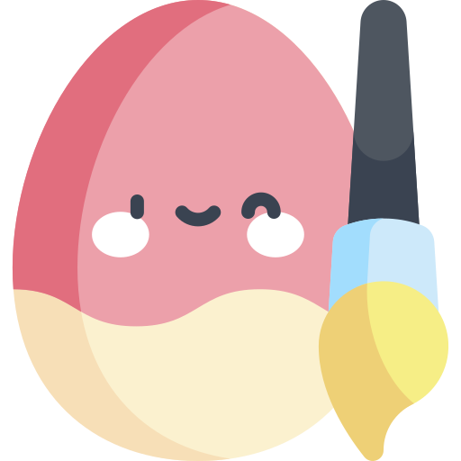 el huevo de pascua Kawaii Flat icono