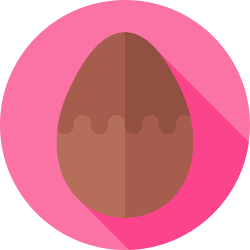 초콜릿 달걀 Flat Circular Flat icon