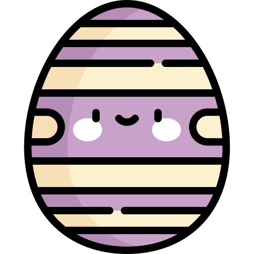 Easter egg Kawaii Lineal color icon