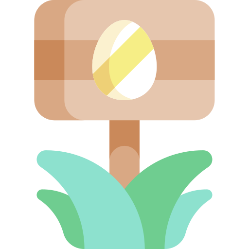 Egg hunt Kawaii Flat icon