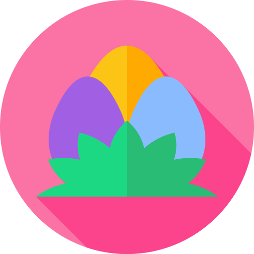 Easter egg Flat Circular Flat icon