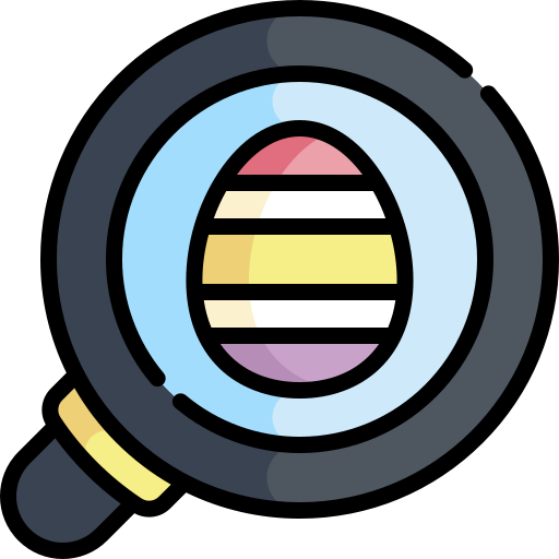 caccia alle uova Kawaii Lineal color icona