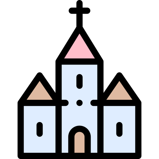Церковь Detailed Rounded Lineal color иконка