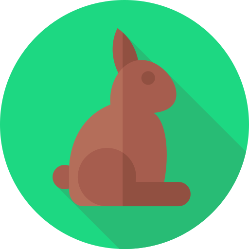 Шоколадный кролик Flat Circular Flat иконка