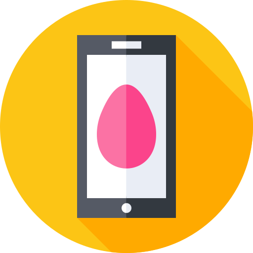 mobiltelefon Flat Circular Flat icon