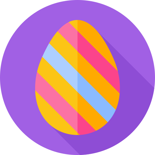 uovo di pasqua Flat Circular Flat icona