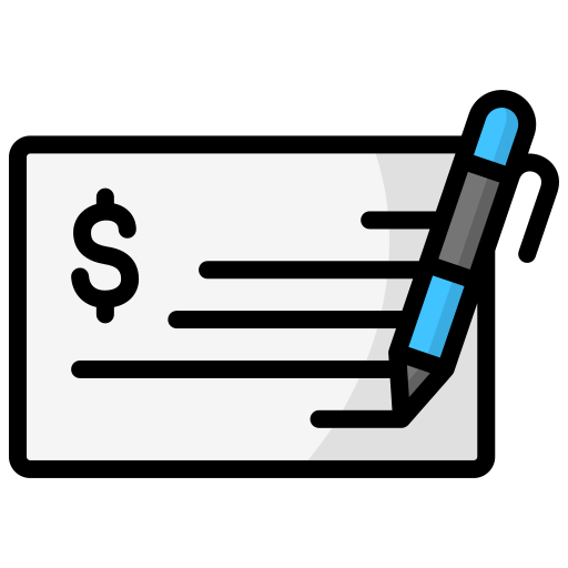 Bank check Generic Outline Color icon