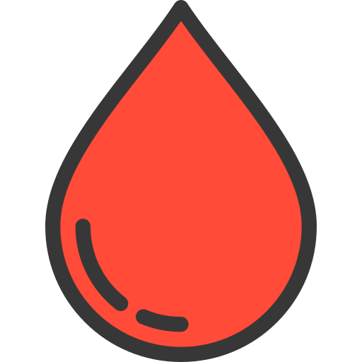 goccia di sangue Generic Outline Color icona