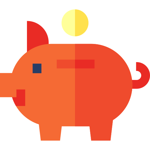 Piggy bank Basic Straight Flat icon