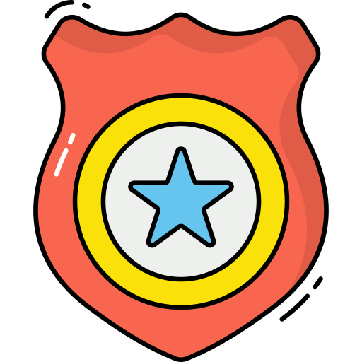 Police badge Generic Outline Color icon
