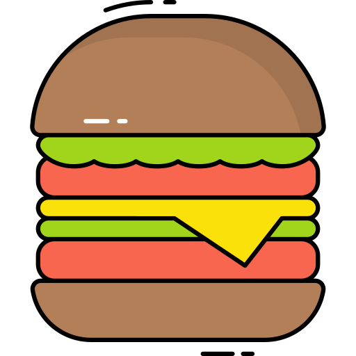 hamburger Generic Outline Color ikona