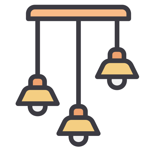 Ceiling lamp Generic Outline Color icon