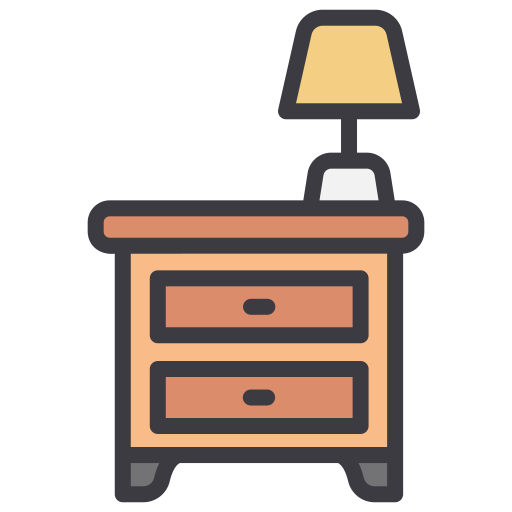 Bedside table Generic Outline Color icon