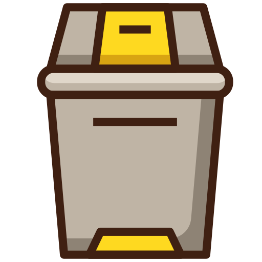 Trash can Generic Outline Color icon