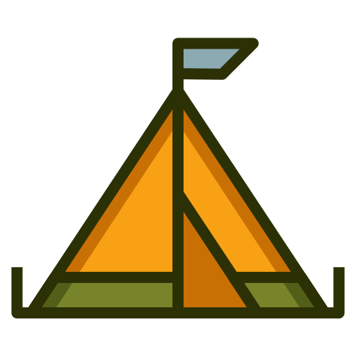 kampeer tent Generic Outline Color icoon