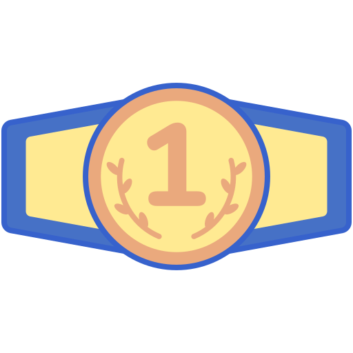 cinturón de campeón Flaticons Flat icono