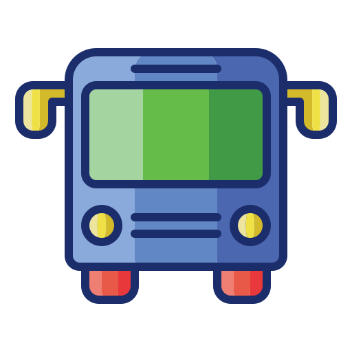 bus Flaticons Lineal Color Icône