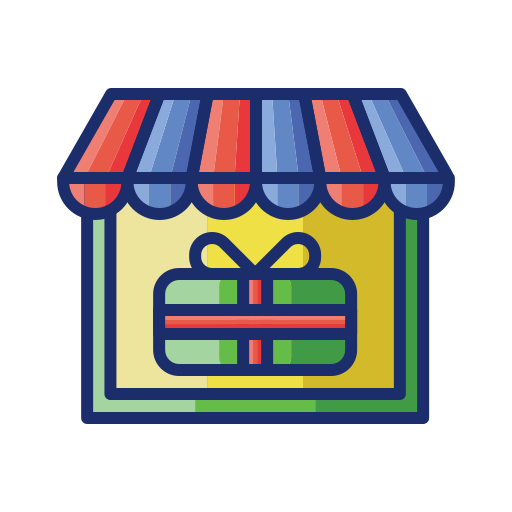 Gift shop Flaticons Lineal Color icon