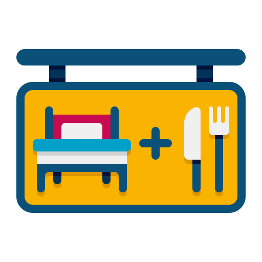 bed and breakfast Flaticons Flat icona