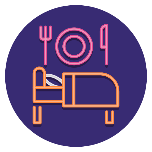 bed and breakfast Flaticons Flat Circular icoon