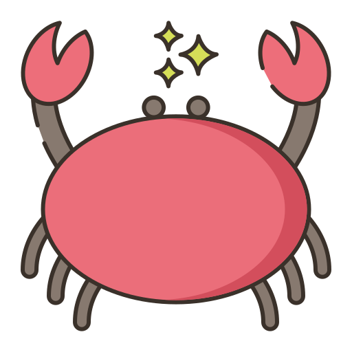 krab Flaticons Lineal Color icoon