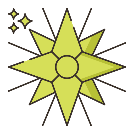 gwiazda północna Flaticons Lineal Color ikona