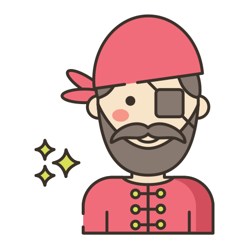 pirata Flaticons Lineal Color icono