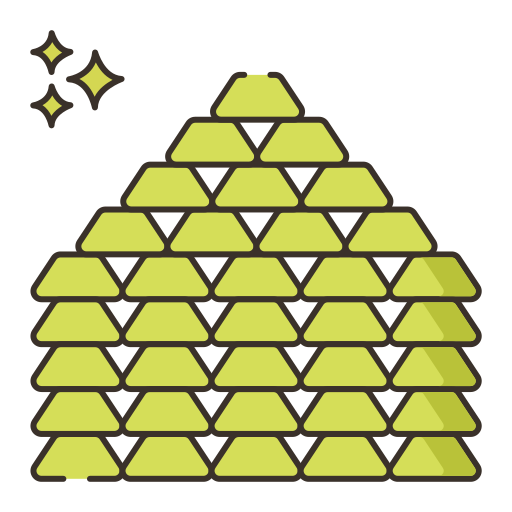 sztabka złota Flaticons Lineal Color ikona