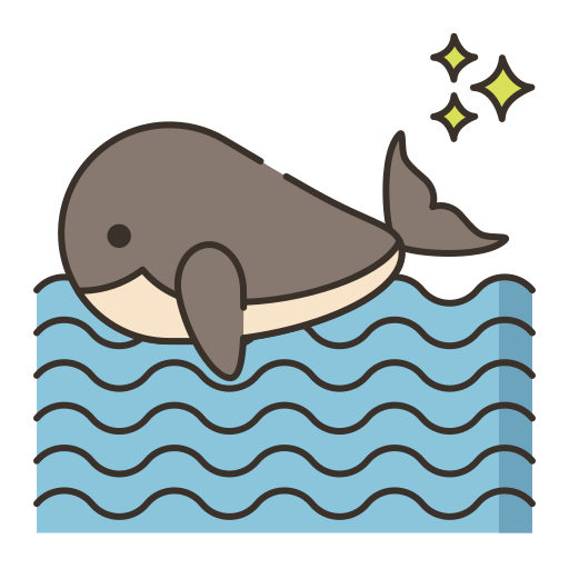 balena Flaticons Lineal Color icona
