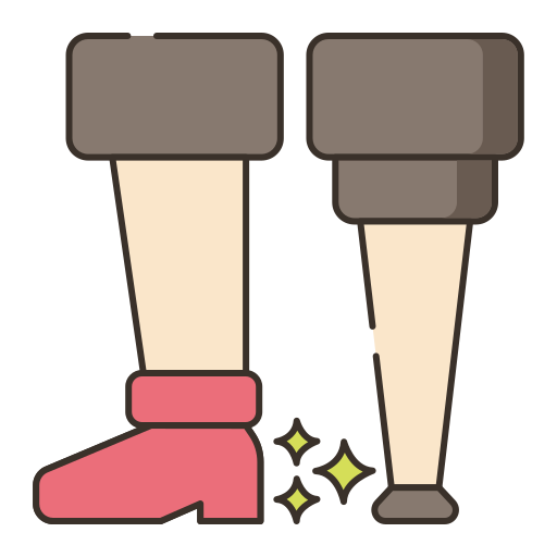 Деревянная нога Flaticons Lineal Color иконка
