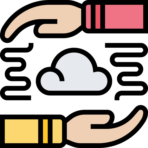 cloud-sharing Meticulous Lineal Color icon