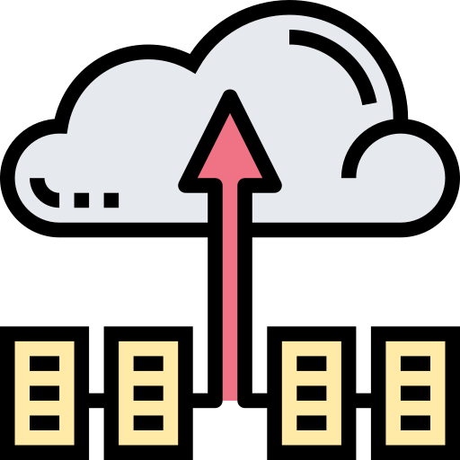 Cloud upload Meticulous Lineal Color icon