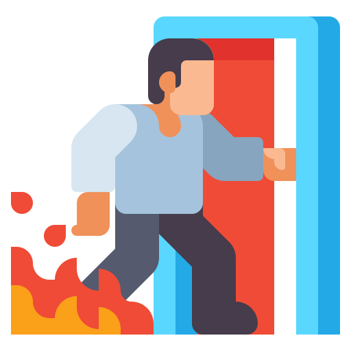 Fire exit Flaticons Flat icon