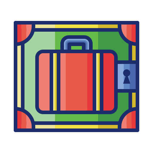 bagaż Flaticons Lineal Color ikona