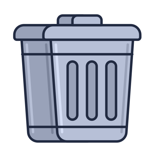 Trash Flaticons Lineal Color icon