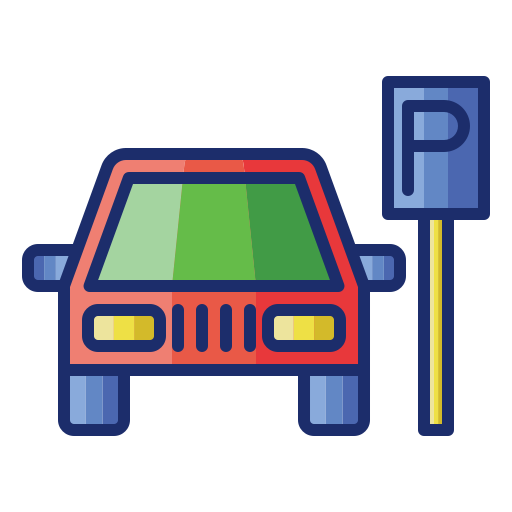 Parking Flaticons Lineal Color icon