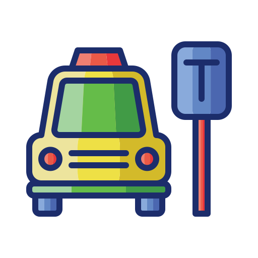 taxi Flaticons Lineal Color icona