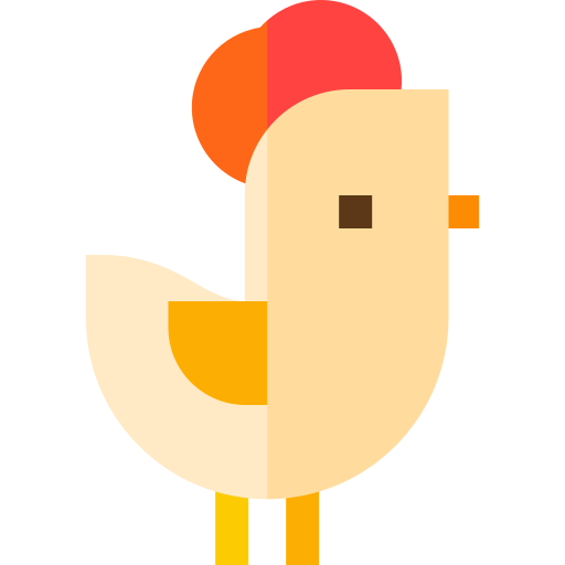 poule Basic Straight Flat Icône
