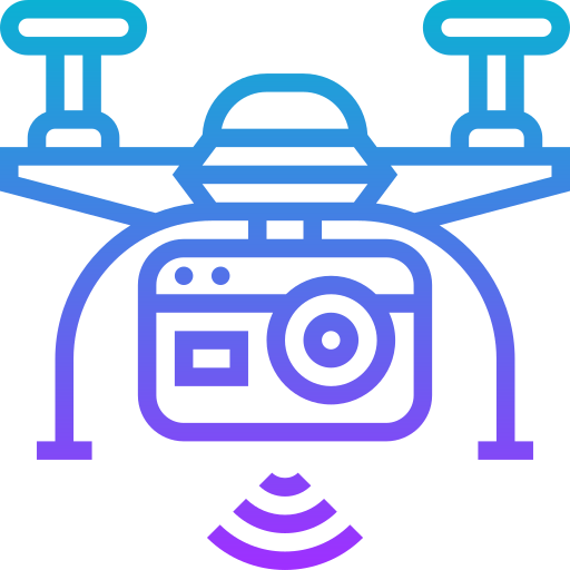 dron z kamerą Meticulous Gradient ikona