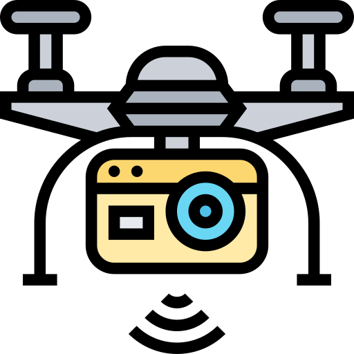 Camera drone Meticulous Lineal Color icon