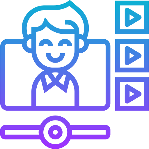 Video player Meticulous Gradient icon