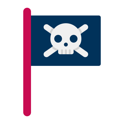 piraten vlag Flaticons Flat icoon