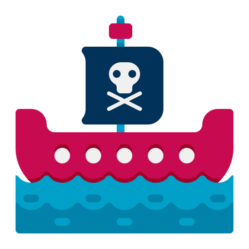 barco pirata Flaticons Flat icono