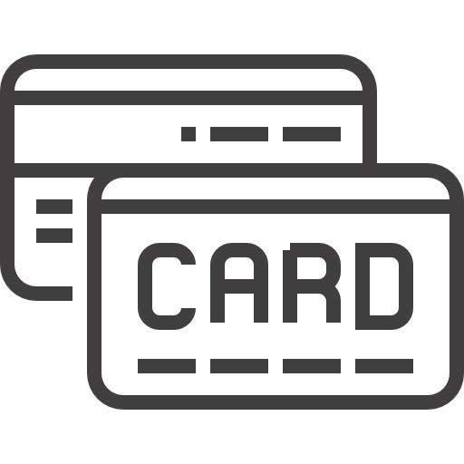carta di credito Maxim Flat Lineal icona