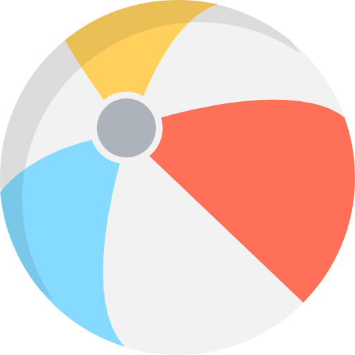 pelota de playa Flat Color Flat icono