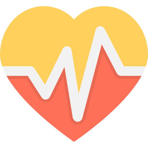 cardiogram Flat Color Flat icoon