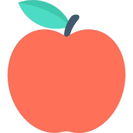 maçã Flat Color Flat Ícone